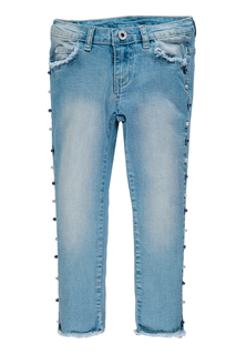 Джинсы для девочки Brums, цв.голубой, р-р 140