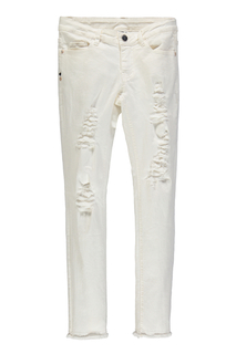 Брюки для девочки MEK, цв.белый, р-р 152