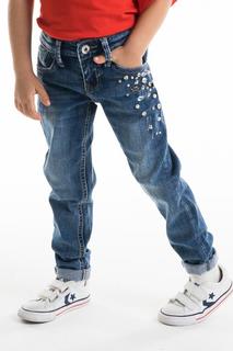 Джинсы для девочки MEK, цв.синий, р-р 110