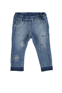 Джинсы для девочки iDO, цв.синий, р-р 104