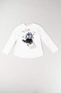 Джемпер для девочки MEK, цв.белый, р-р 104