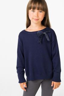 Джемпер для девочки iDO, цв.синий, р-р 128