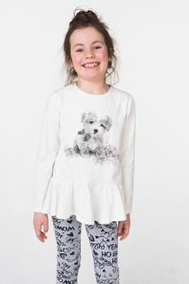 Джемпер для девочки iDO, цв.бежевый, р-р 128