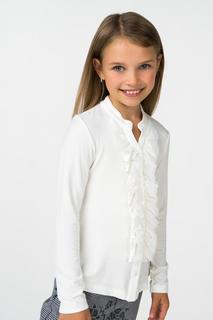 Блузка для девочки Brums, цв.белый, р-р 116