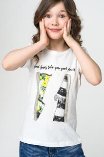 Футболка для девочки MEK, цв.белый, р-р 164