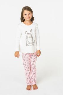 Пижама для девочки Boboli, цв.белый, р-р 110