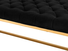 Банкетка BENCH-011 Черный, велюр / Сталь, золото Stool Group