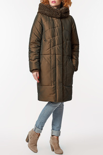 Пуховик женский D`imma 1809 хаки 50 RU