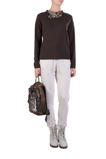 Джемпер женский ALLUDE 85717 коричневый S