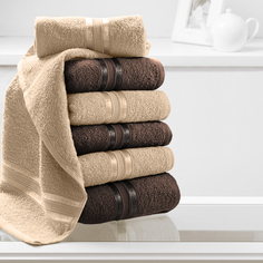 Полотенце для рук Doome Гармоника Кофейный, Бежевый (33х50 см - 6 шт)