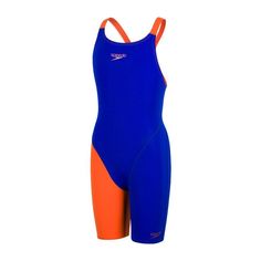 Гидрокостюм Speedo Junior Fastskin Endurance+ Openback Kneeskin, blue/orange, 28 EU