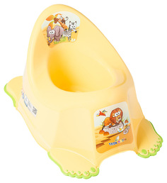 Горшок музыкальный Tega Baby Сафари, антискользящий, желтый