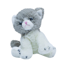 Мягкая игрушка Teddykompaniet котенок 20 см, бело-серый, 2716