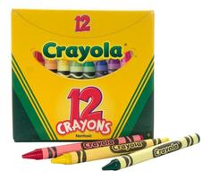 12 разноцветных восковых мелков Crayola