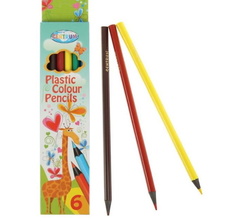 Карандаши цветные пластиковые 6 цветов, трехгранные, 177 мм CENTRUM