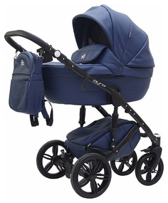 Коляска 3 в 1 RANT Aura S Line 02 темно-синяя РАНТ
