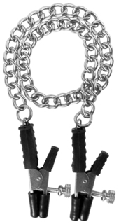 Зажимы на соски Block Busters Nipple Clamps с цепью Blush Novelties
