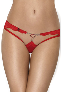Сексуальные трусики с украшением в виде сердца из кристаллов (L-XL) Obsessive