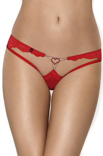 Сексуальные трусики с украшением в виде сердца из кристаллов (S-M) Obsessive
