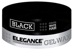 Гель Воск Elegance Black Gel Wax для камуфляжа седины на темных волосах, 140 мл