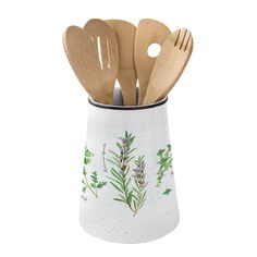 Подставка с 5 кухонными инструментами "Herbarium" в подарочной упаковке Easy Life