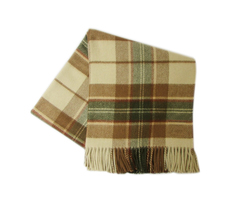 Плед INCALPACA itx70254 PP-39 170x210 см, бежевый/коричневый/зеленый