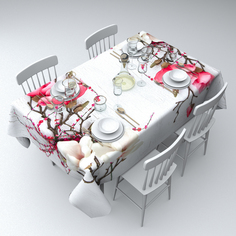 Скатерть Сирень Prekrasnaya Magnoliya Цвет: Белый 145х220 см