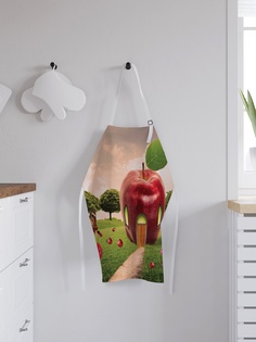 Фартук кухонный регулируемый "Яблочный домик", универсальный размер Joy Arty