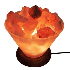 Солевая лампа «Стеклянная ВАЗА с камнями» Wonder Life около 2 кг
