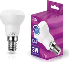 Лампочка светодиодная LED, рефлектор Е14 3W 4000K холодный свет REV