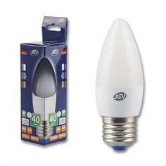 Лампочка светодиодная LED, свеча Е27 5W 4000K холодный свет REV