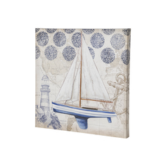Постер на раме Яхта, морской стиль, 30х30 см, Винил, Дерево Seashop