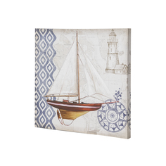 Постер на раме Яхта, морской стиль, 30х30 см, Винил, Дерево Seashop