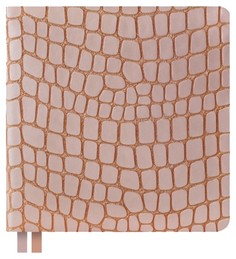 Записная книжка Феникс+ (канцтовары) Кроко, 120 л., Перламутрово-розовая