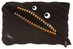 Пенал на одной молнии "Grillz Monster Jumbo", цвет черный, 23x15x2 см Zipit