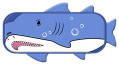 Пенал школьный без наполнения "Акула", 21х8.5х5 см Феникс