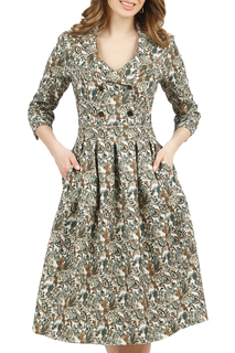 Платье женское Olivegrey PL000759V(VARIA) зеленое 48 RU