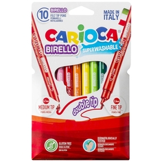 Набор фломастеров CARIOCA BIRELLO двусторонних, 10 цв., в картонном конверте