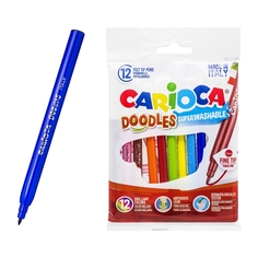 Набор фломастеров CARIOCA DOODLES, 12 цв., в блистере с европодвесом