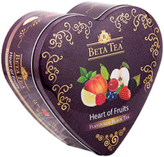 Чай Beta Tea фруктовое сердце в музыкальной шкатулке черный ассорти 40 пакетиков