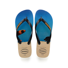 Шлепанцы Havaianas Hype, бежево-синие, 40 EU; 41 EU