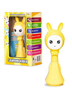 Зайчик Няня - Музыкальная развивающая и обучающая игрушка-погремушка Умный Зайка Няня Bert Toys