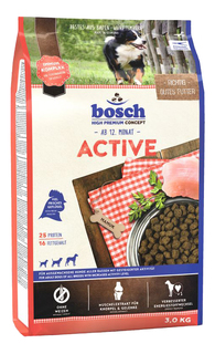 Сухой корм для собак Bosch Active, для активных, домашняя птица, 3кг