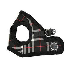 Шлейка для собак и кошек Puppia Dean Harness B на липучке S, черная, шея 26, грудь 32