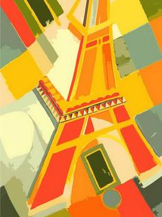 Картина по номерам Белоснежка "Взгляд на Эйфелеву башню", 30x40