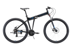 STARK Велосипед Stark Cobra 29.2 HD (2020) чёрный/голубой 20"