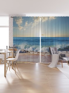 Шторы под лён «Морское покрытие», серия Oxford DeLux, 340х265 см Joy Arty