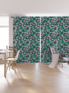 Шторы под лён «Водная жизнь», серия Oxford DeLux, 340х265 см Joy Arty