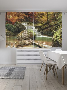 Шторы под лён «Быстрая лесная река», серия Oxford DeLux, 290х180 см Joy Arty