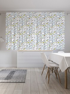 Шторы под лён «Рыбная среда», серия Oxford DeLux, 290х180 см Joy Arty